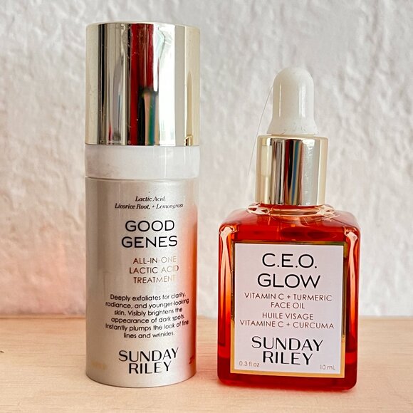 25% Off 4+ 😍 Sunday Riley CEO Glow Oil + Good Genes Lactic Acid Treatment